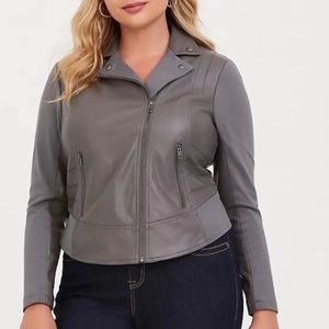 Torrid Mixed Media Moto Jacket Size 3